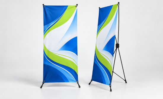 24 x 63 X-banner stand display examples